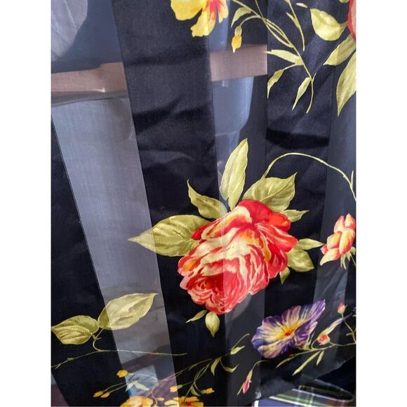 Echo women’s 100% silk floral print square scarf 34x34 - Picture 4 of 6